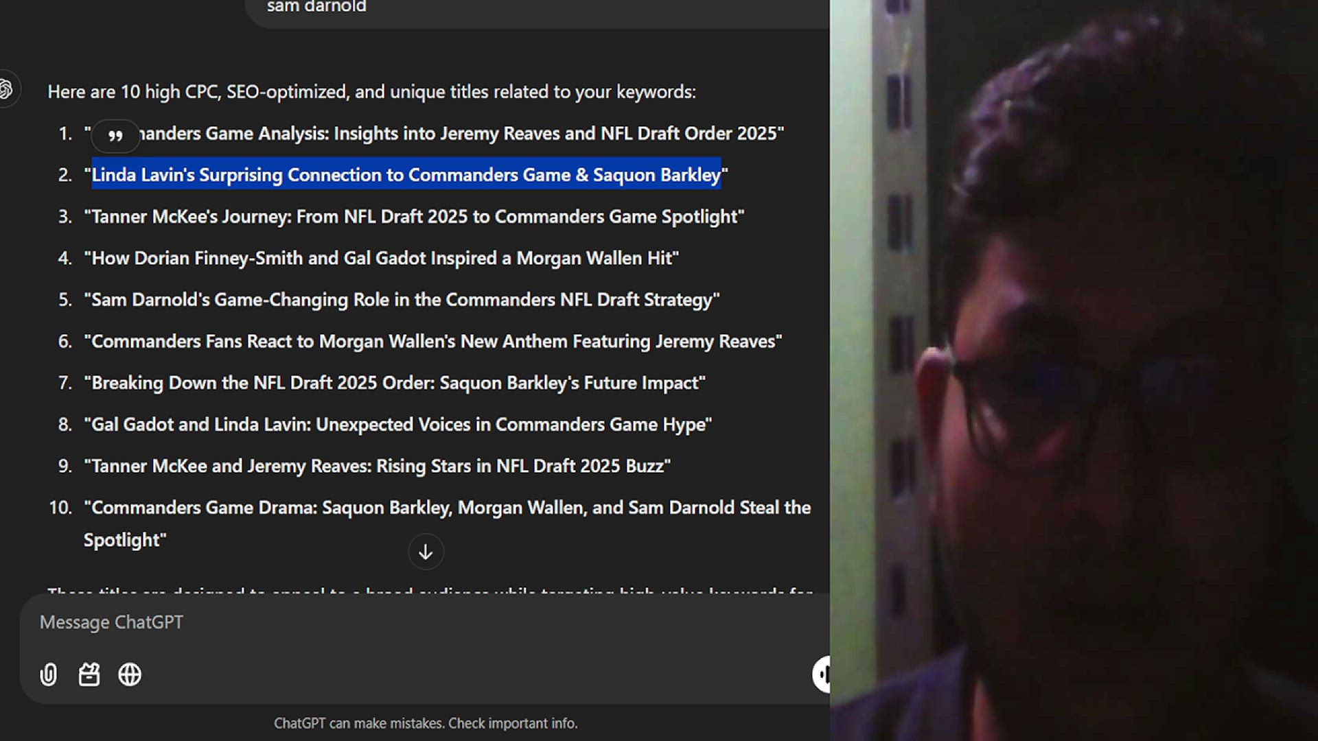 Video thumbnail for Linda Lavin's Surprising Connection to Commanders Game & Saquon Barkley