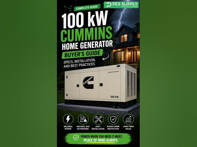 Video thumbnail for 100 kW Cummins Generator Buyerβs Guide (Full Breakdown + Installation Tips