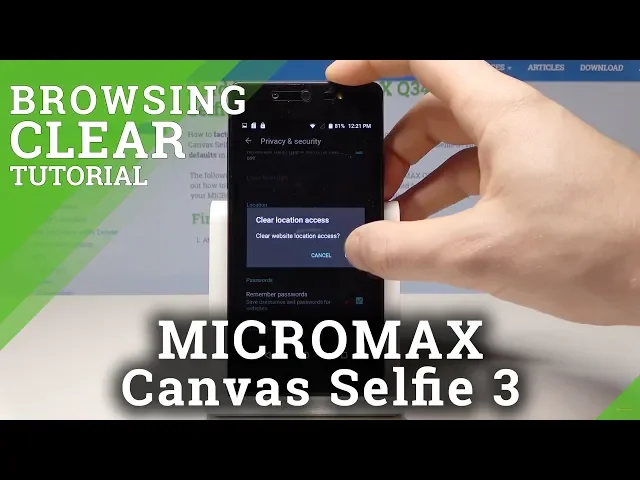 Video thumbnail for How to Reset Browsing Data in MICROMAX Canvas Selfie 3 - Delete Chrome History