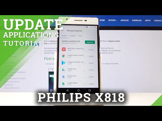 Video thumbnail for How to Download App Updates on Philips X818 - Software Update