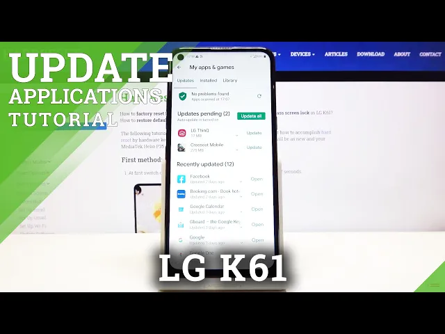 Video thumbnail for How to Update Apps in LG K61 – Download Latest App Version