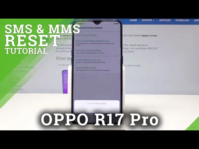 Video thumbnail for How to Erase All SMS & MMS from OPPO R17 Pro - Clean Up Device