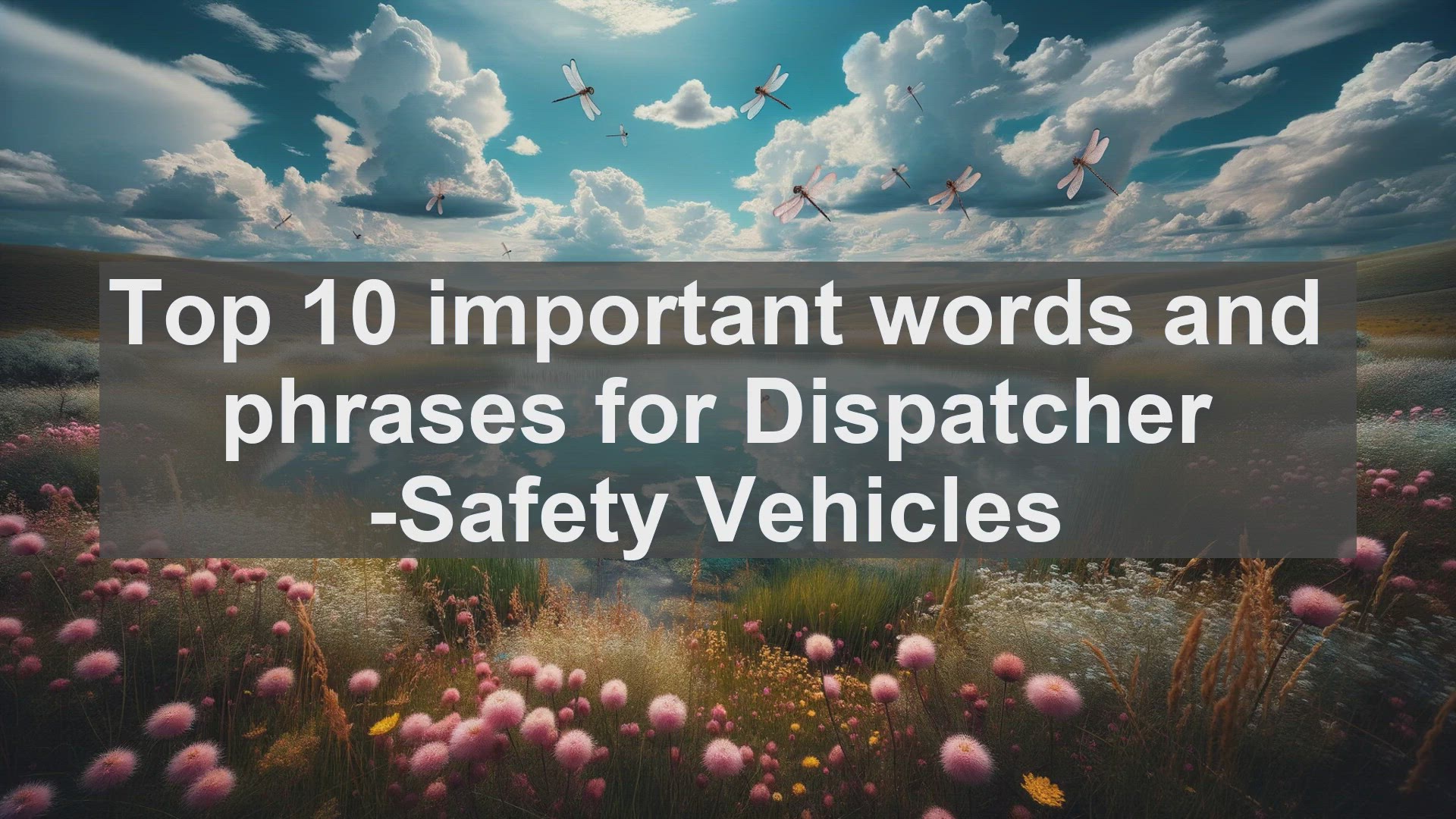 'Video thumbnail for Top 10 important words and phrases for Dispatcher Safety Vehicles'