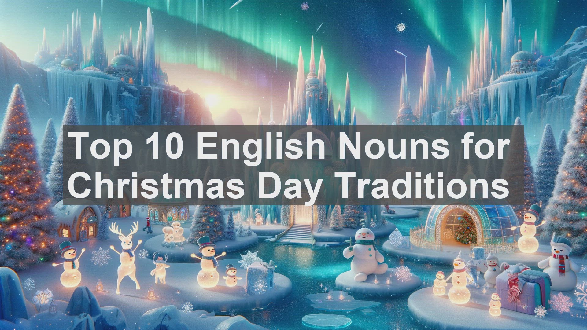 'Video thumbnail for Top 10 English Nouns for Christmas Day Traditions'