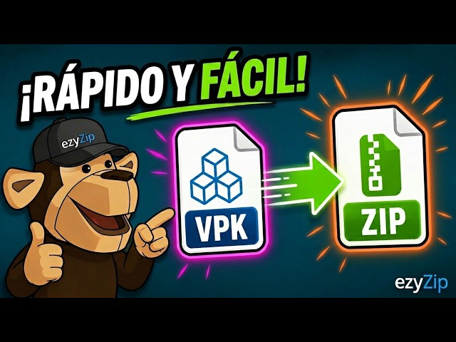 Video thumbnail for 📦 Cómo Convertir VPK a ZIP en Línea Gratis | Sin Necesidad de Instalar Software