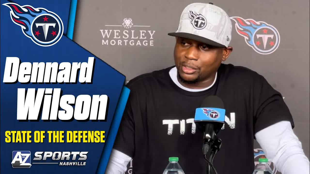 Video thumbnail for Dennard Wilson: "Aggression is a mindset" for Titans new defense