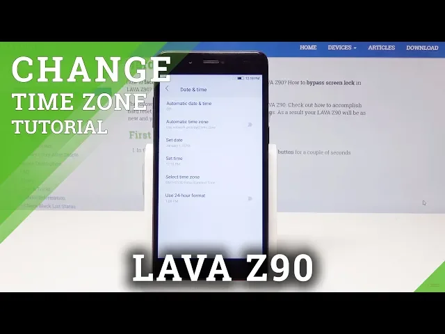 Video thumbnail for How to Set Up Time Zone in LAVA Z90 - Date & Time Settings