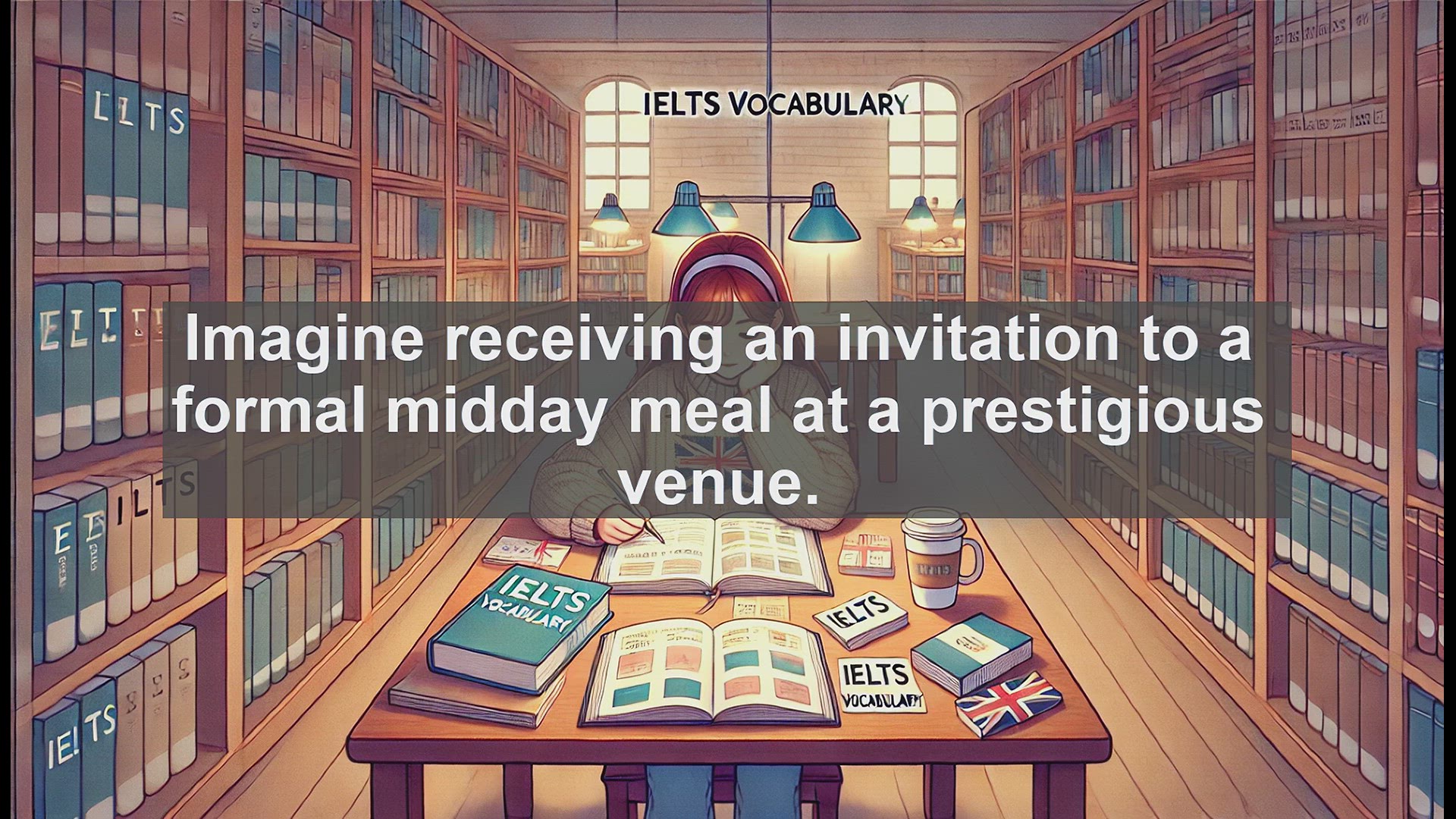 'Video thumbnail for 2500 Must Know IELTS 6.5 Vocabulary - IELTS Vocabulary: Understanding 'Luncheon' for a 6.5 Band Score'