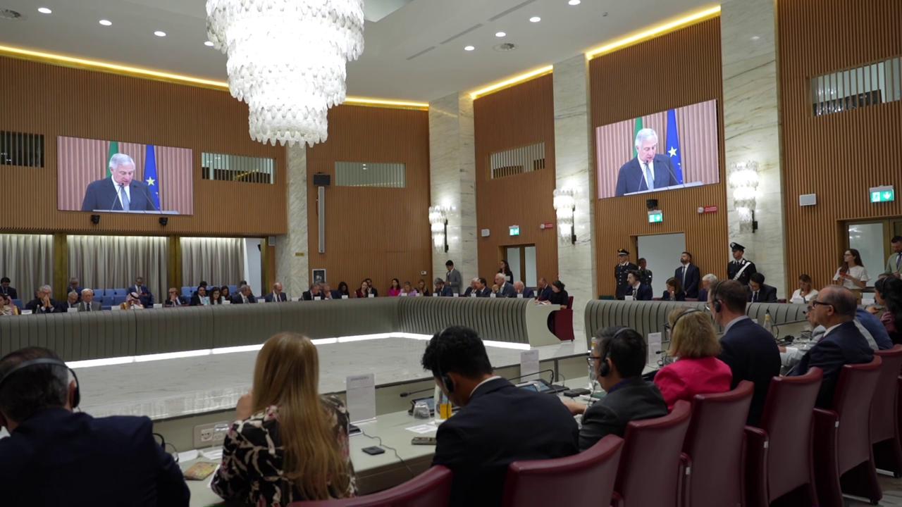 Video thumbnail for Italy: Italy, Saudi Arabia reaffirm support for two-state solution, Gaza ceasefire.