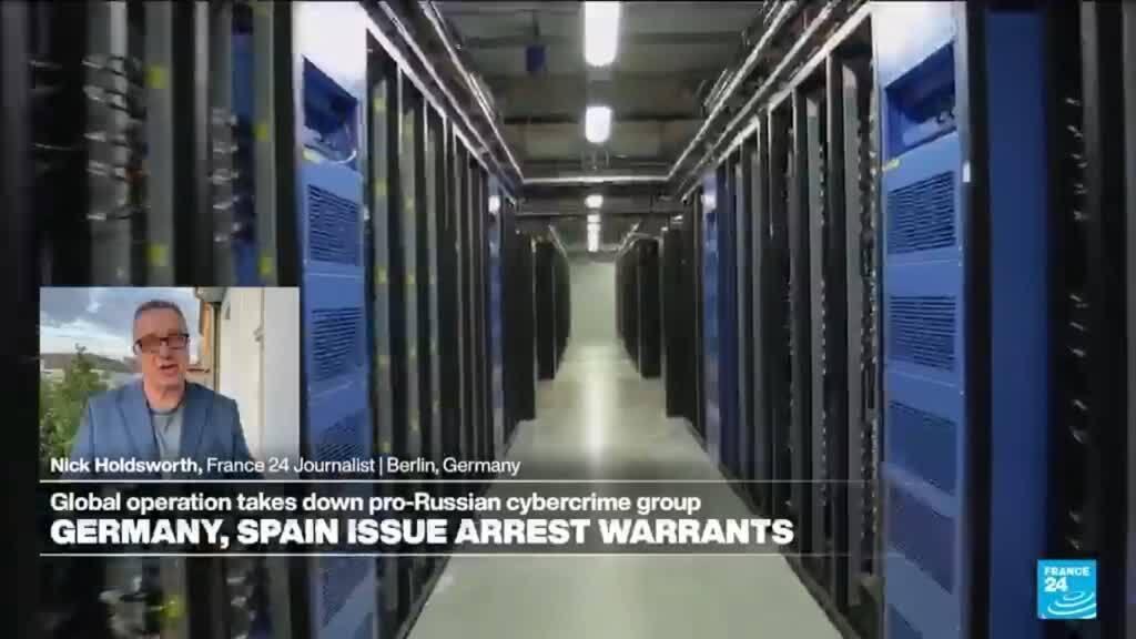 'Video thumbnail for Europol-coordinated global operation takes down pro-Russian cybercrime network'