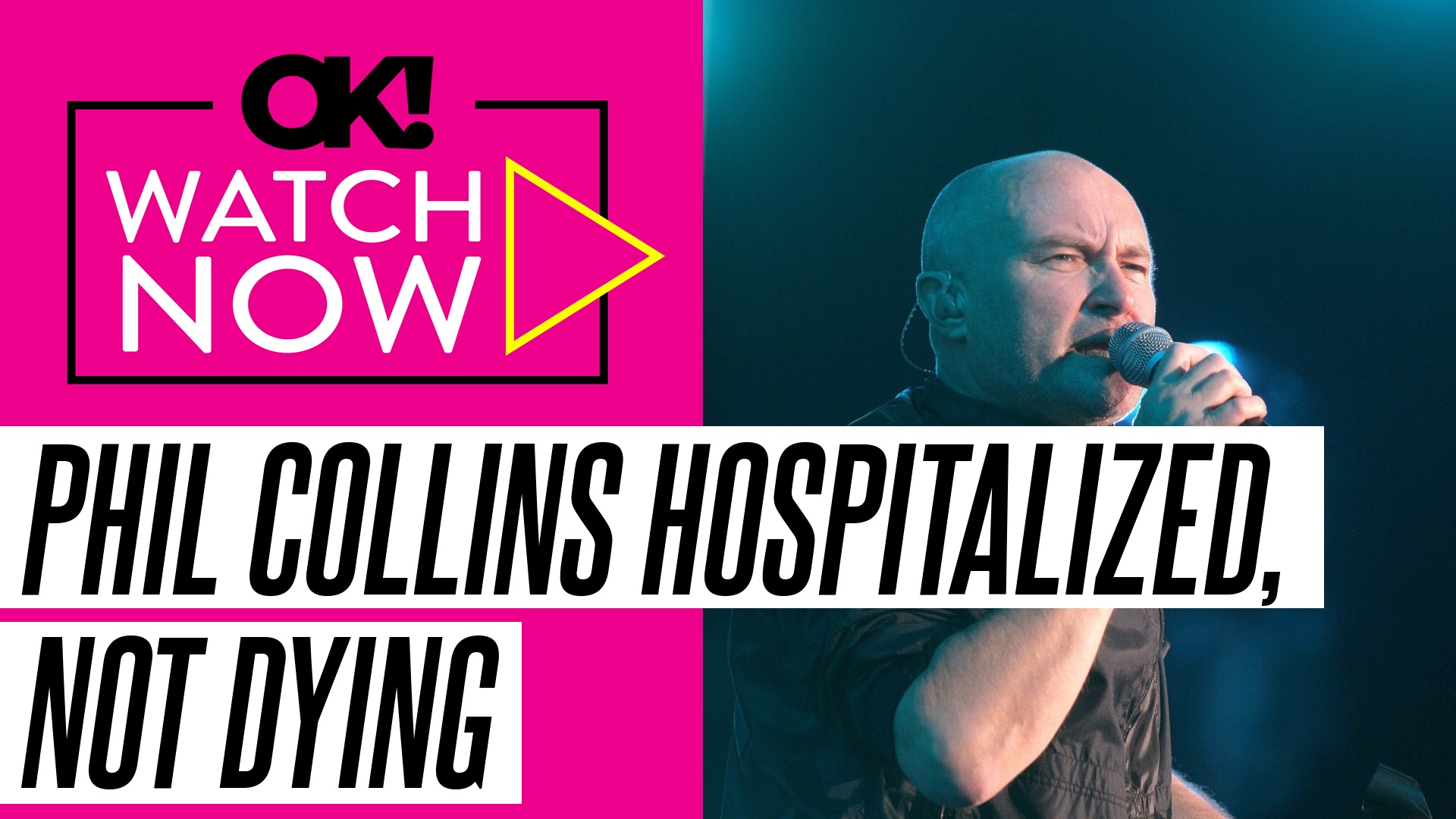 'Video thumbnail for Phil Collins Hospitalized as Rep Slams Reports He's on His Deathbed'
