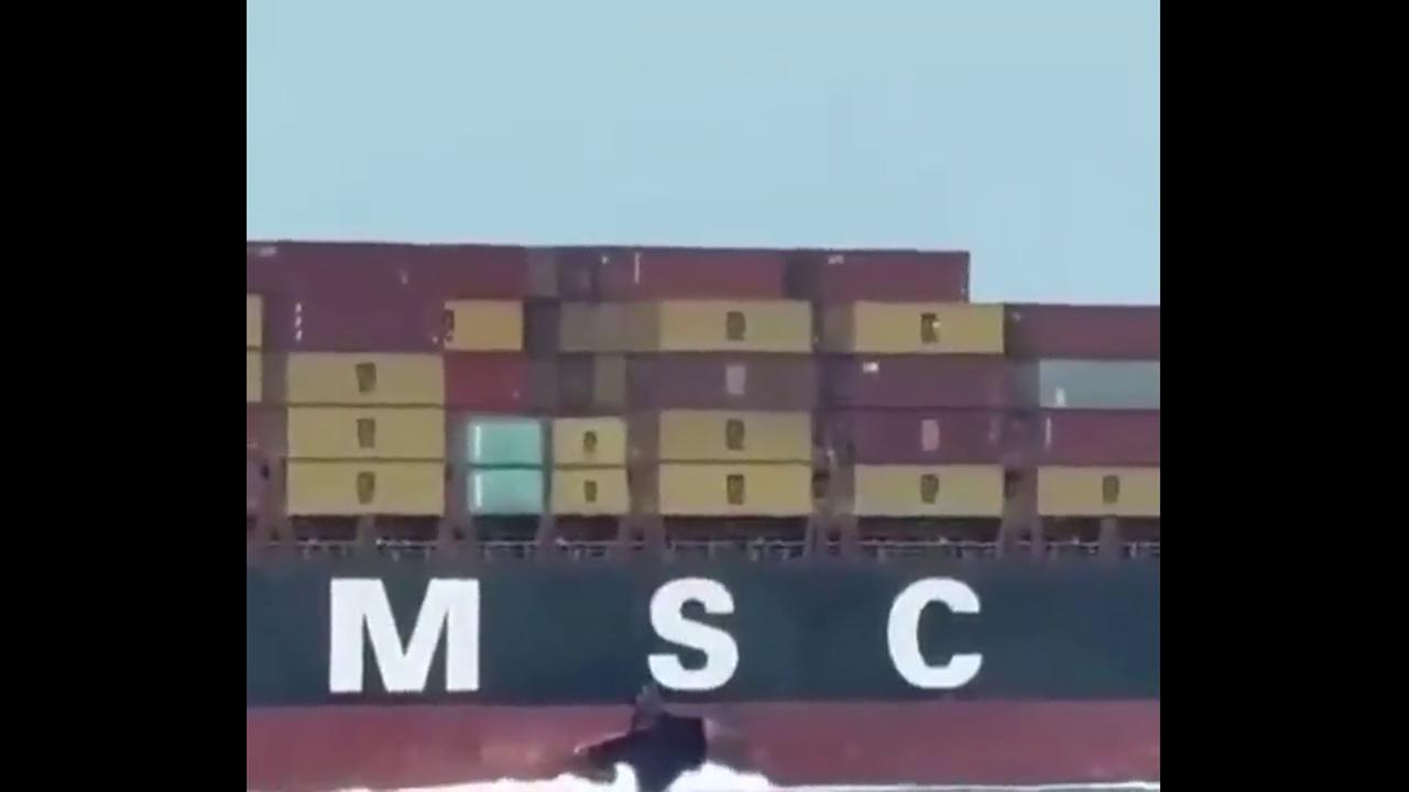 Video thumbnail for Iraq: Cargo Ship After Explosion as Iran Claims Responsibility.