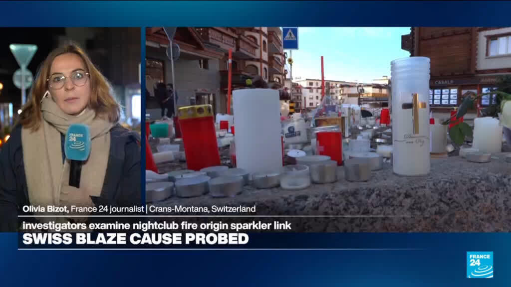 Video thumbnail for Switzerland: Investigators examine nightclub fire origin sparkler link