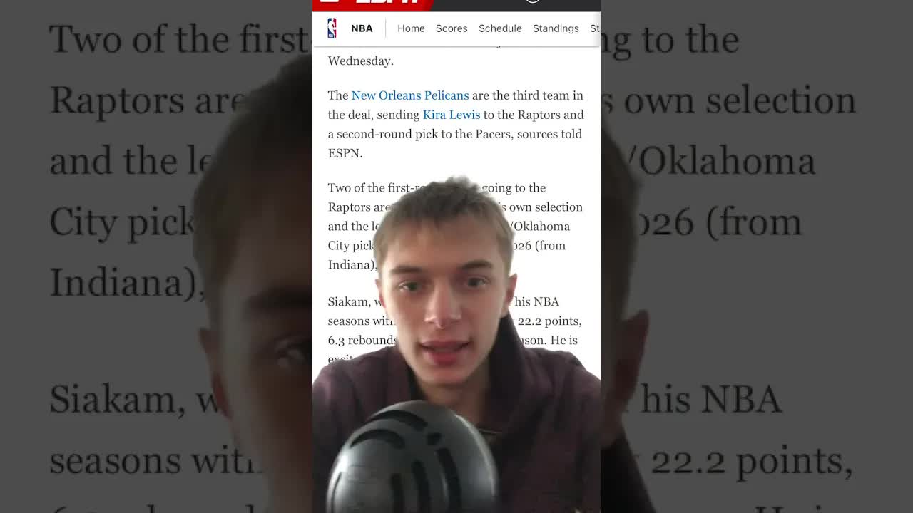 Video thumbnail for Pascal Siakam is an Indiana Pacer!#pascalsiakam #indianapacers