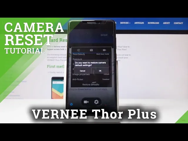 Video thumbnail for Reset Camera Setting in VERNEE Thor Plus - Restore Camera Default