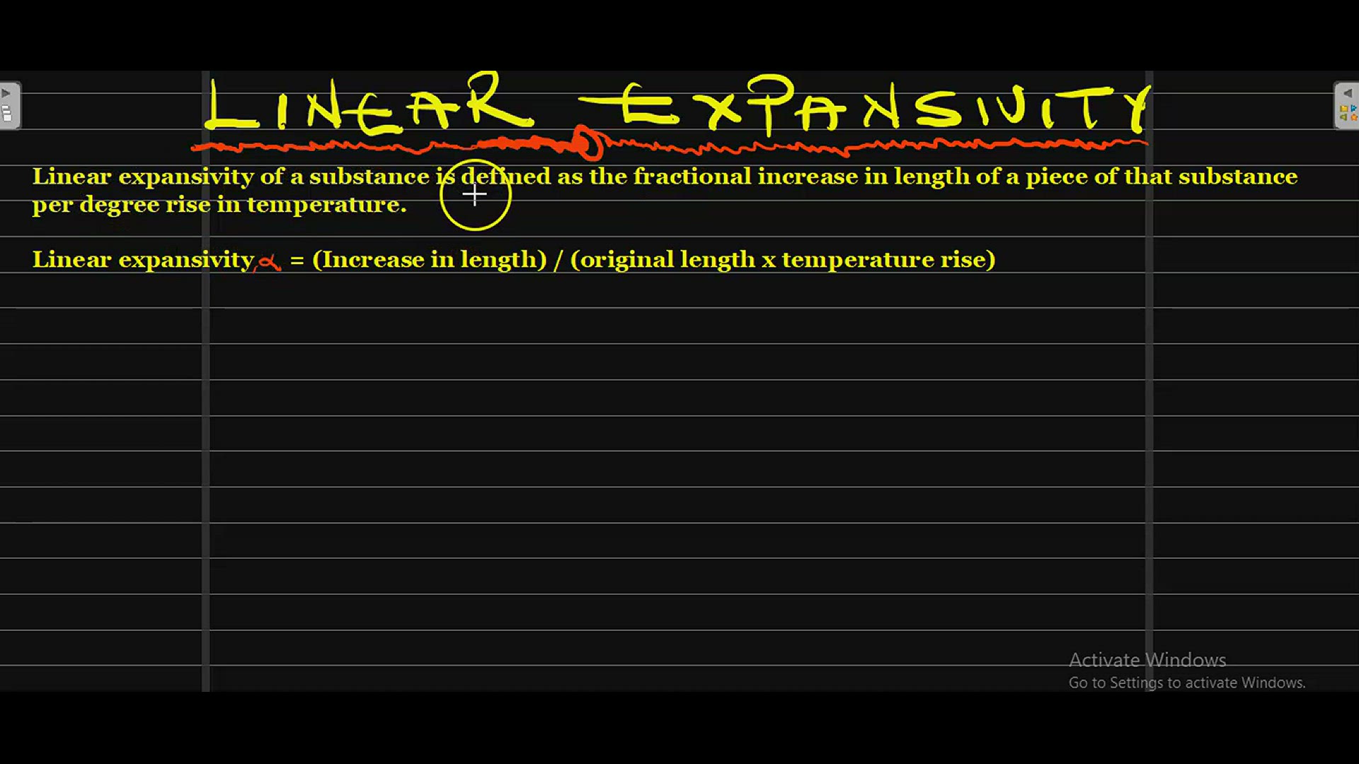 'Video thumbnail for LINEAR EXPANSIVITY EXPLAINED'