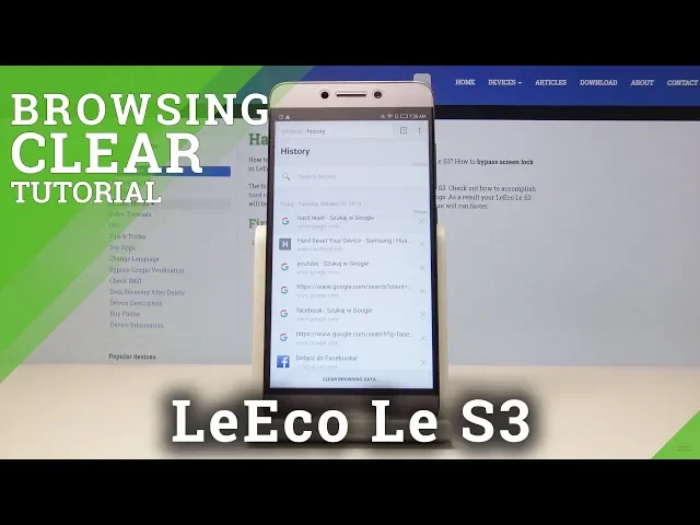 Video thumbnail for How to Clear Browsing Data in LeEco Le S3 - Delete History & Cookies