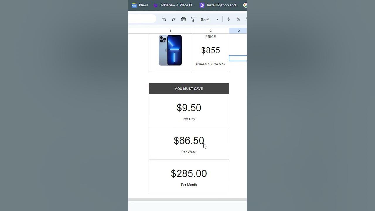 Video thumbnail for iPhone Saving Planner