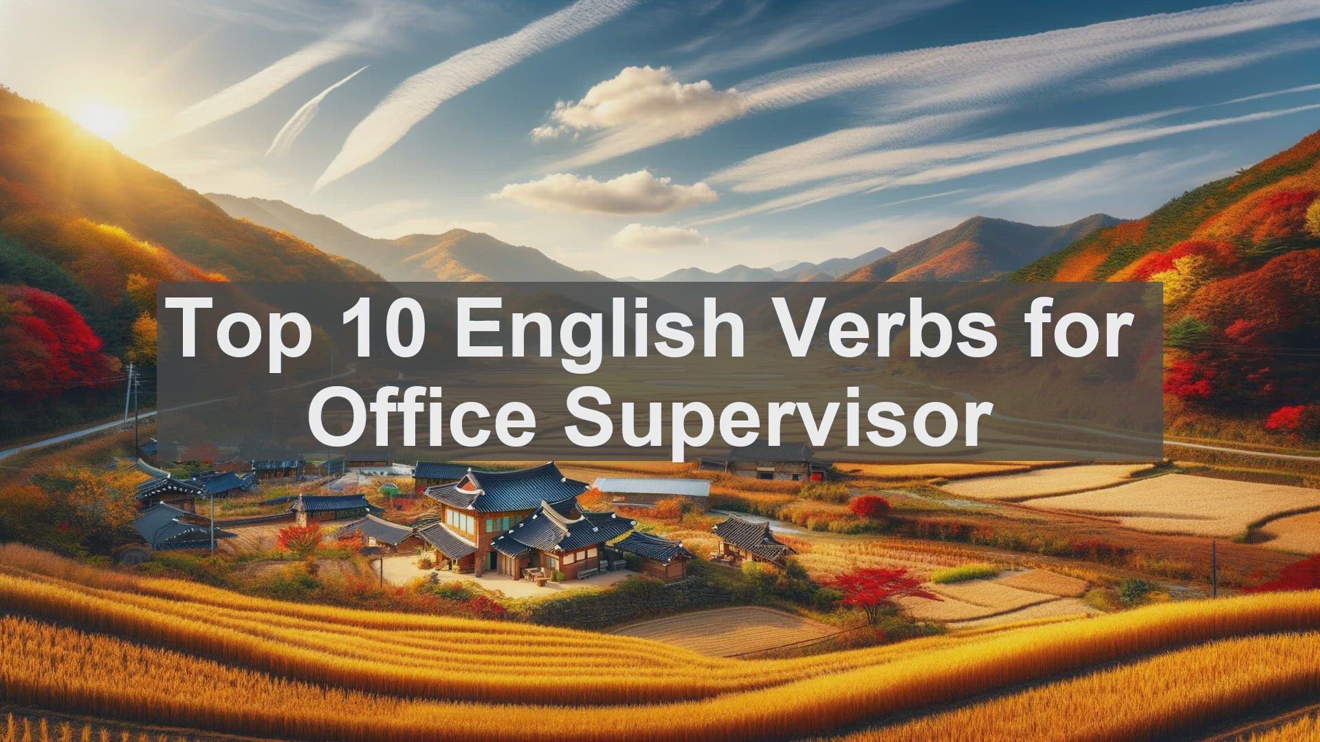 'Video thumbnail for Top 10 English Verbs for Office Supervisor'
