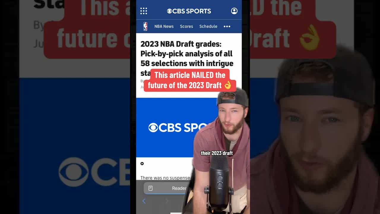 Video thumbnail for Reacting to 2023 NBA Draft Grades… from 2023