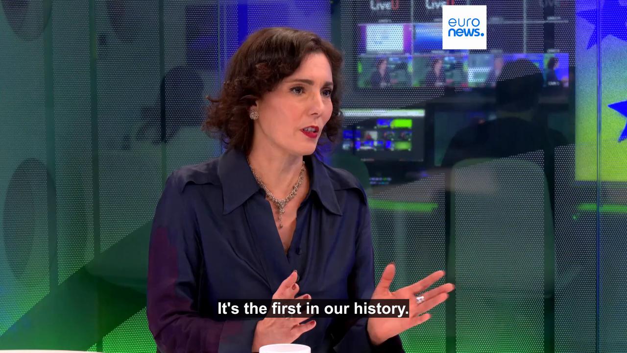 'Video thumbnail for Unblocking Russian frozen assets 'matter of time', says EU Commissioner Lahbib'