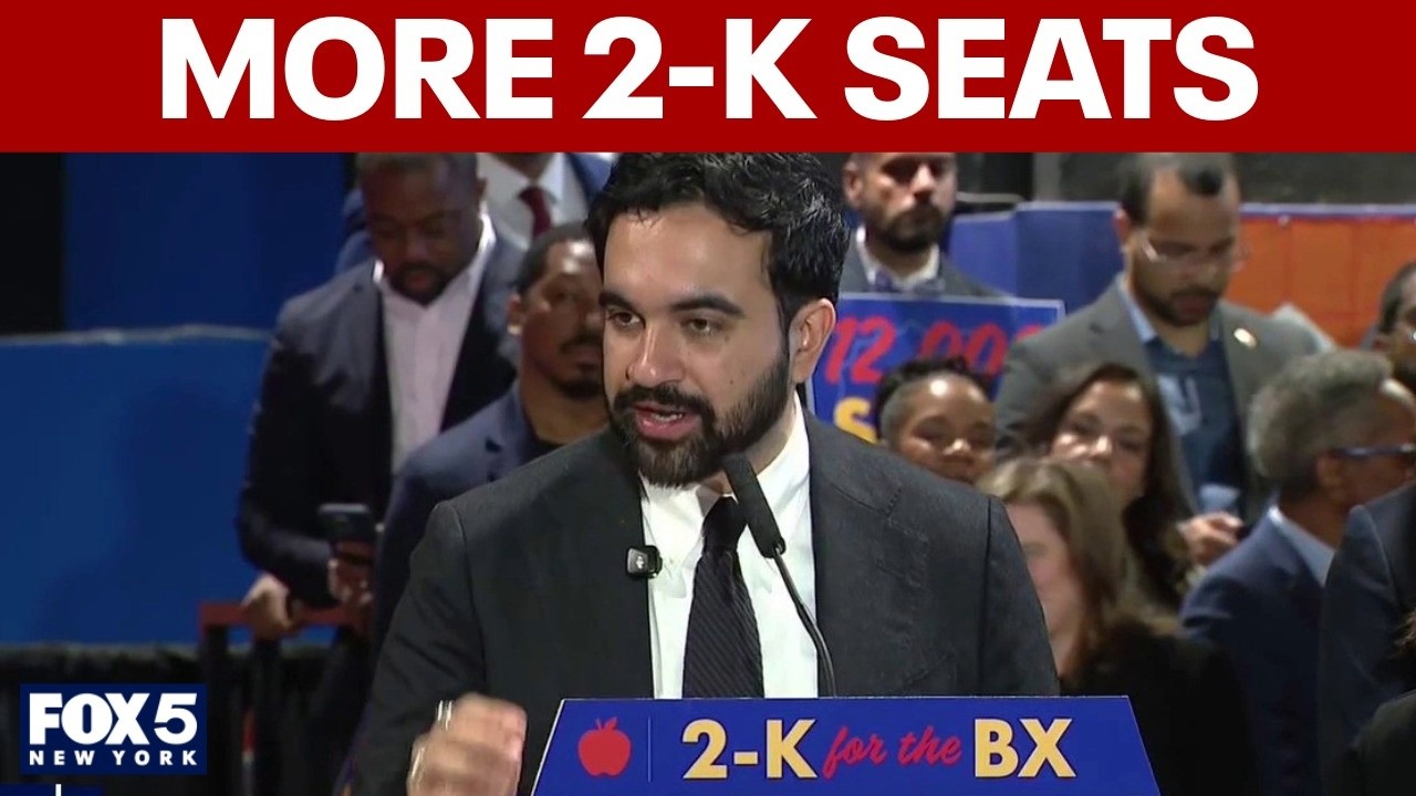 Video thumbnail for Mamdani, Hochul announce 2-K expansion weeks before midterms