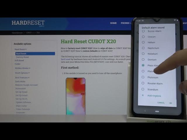 Video thumbnail for Alarm Tones on Cubot X20 – Available Sounds of Alarms