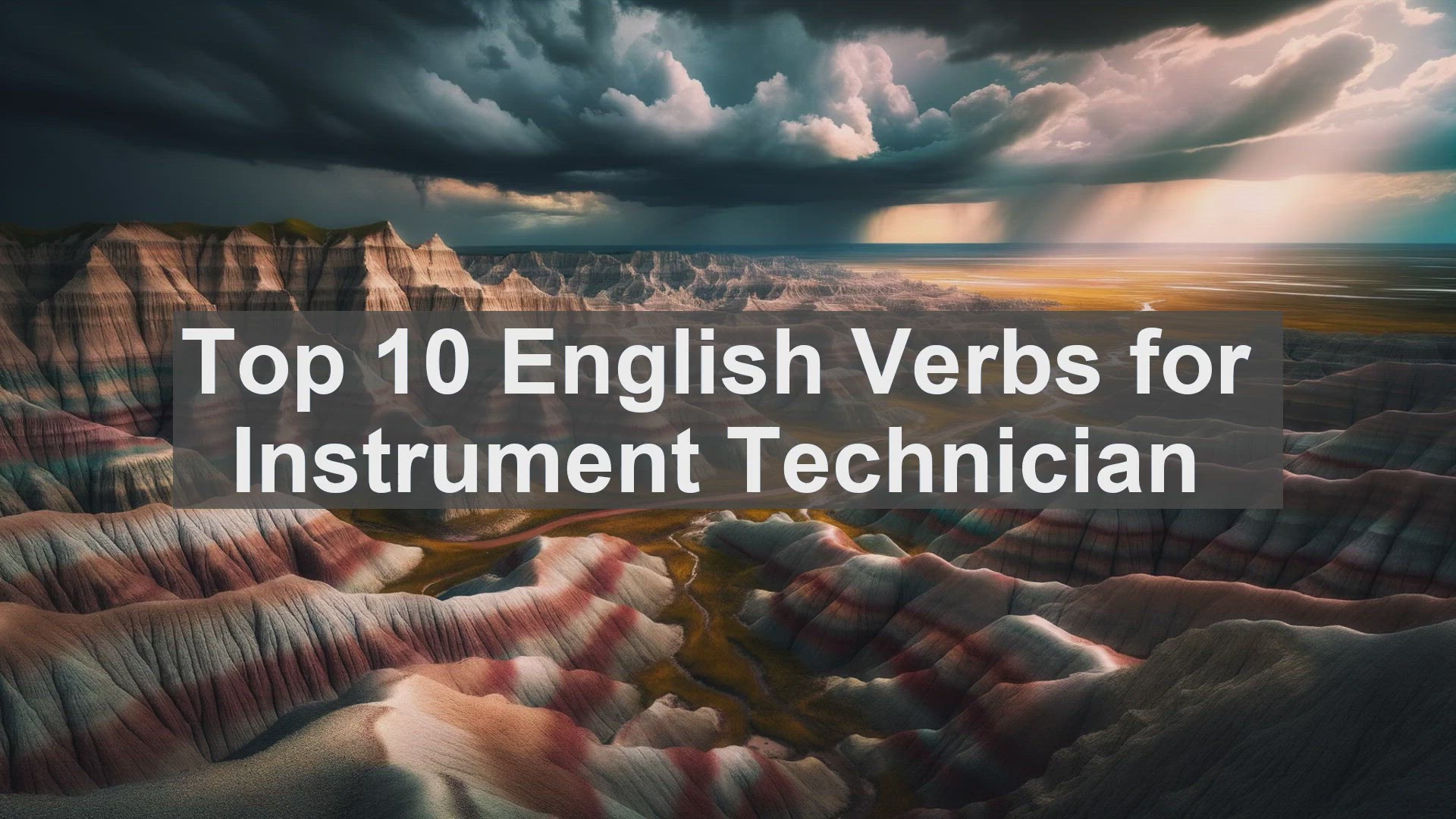 'Video thumbnail for Top 10 English Verbs for Instrument Technician'