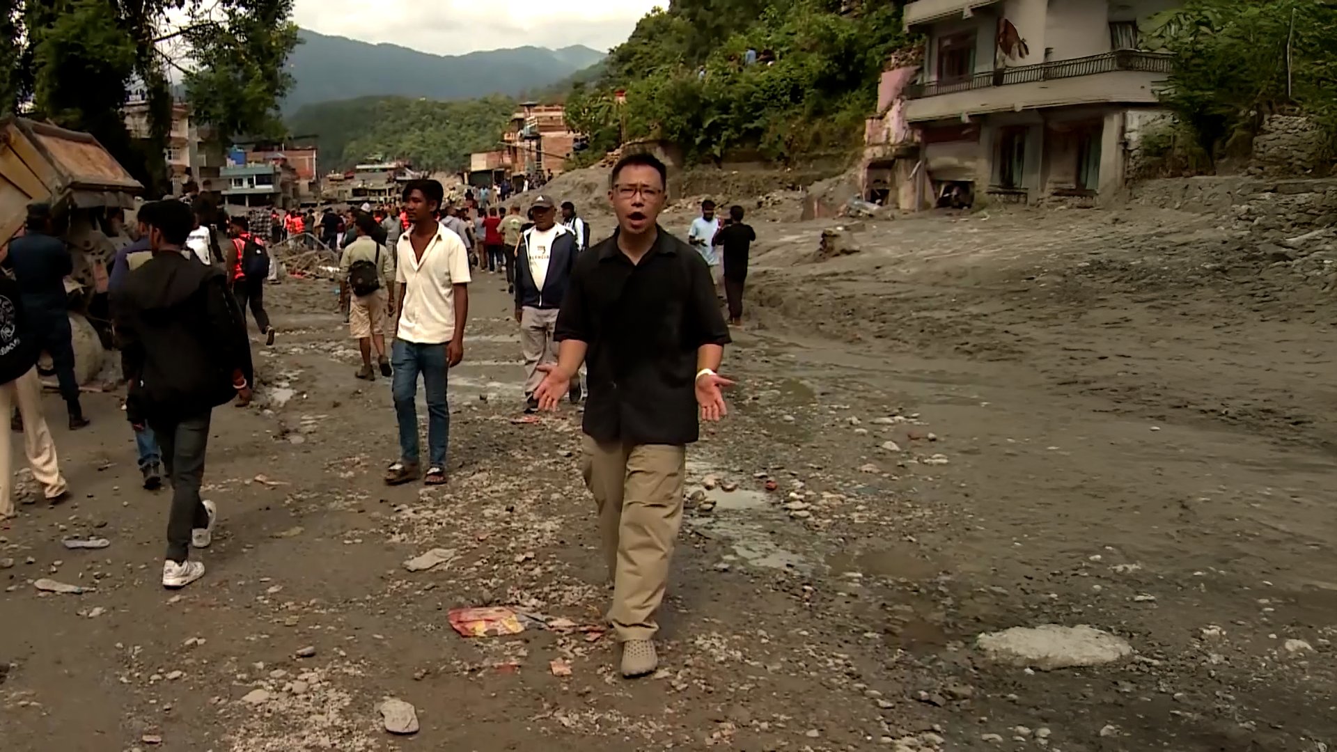 Video thumbnail for Anger mounts in Nepal over the government’s response to flash flood