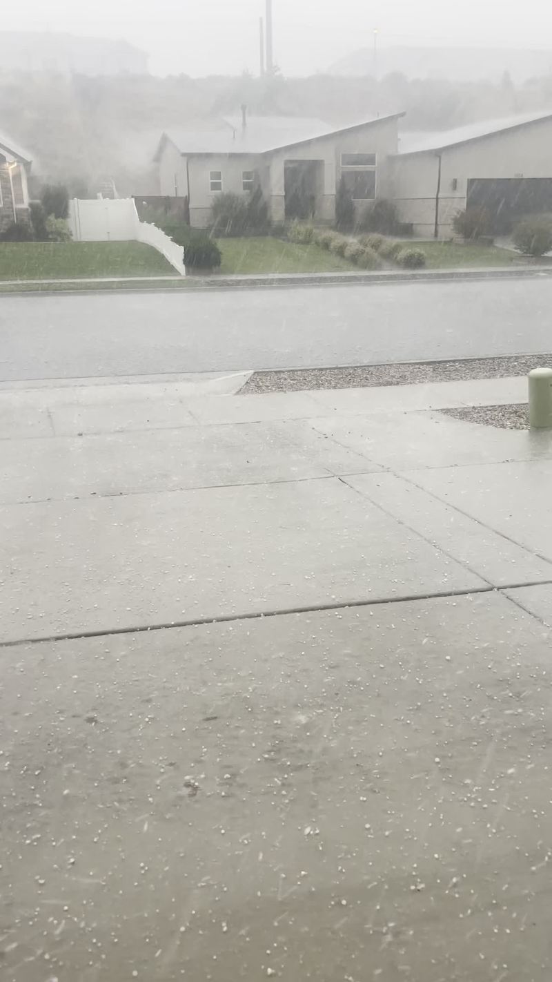 Video thumbnail for Intense Hailstorm Blankets a Utah Neighborhood