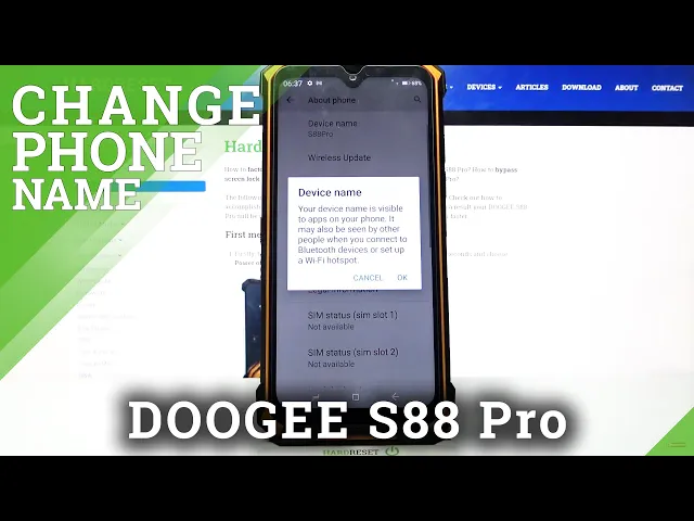 Video thumbnail for Choose new Name for DOOGEE S88 Pro - Renaming Process