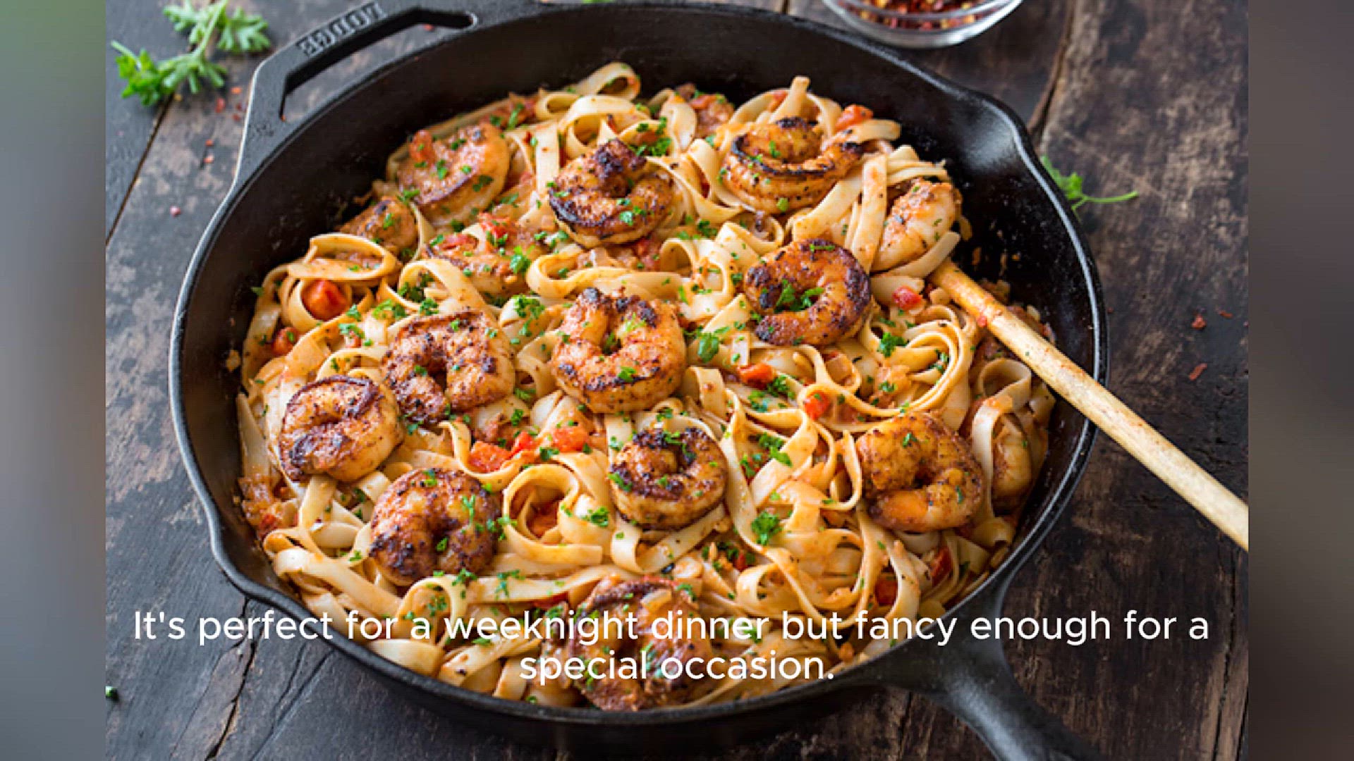 Video thumbnail for Shrimp pasta recipe