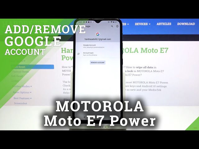 Video thumbnail for How to Add and Remove Google Account on MOTOROLA Moto E7 Power – Manage Google Accounts