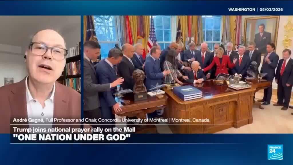 Video thumbnail for "One Nation under God": US President Trump joins national prayer rally