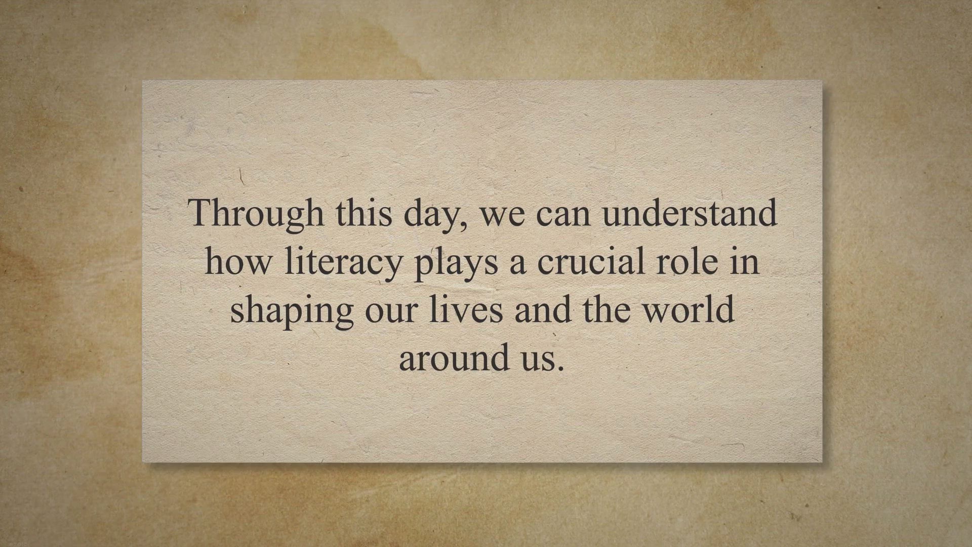 'Video thumbnail for Unlocking the Power of Words: Understanding International Literacy Day and Its Importance in Today's World'
