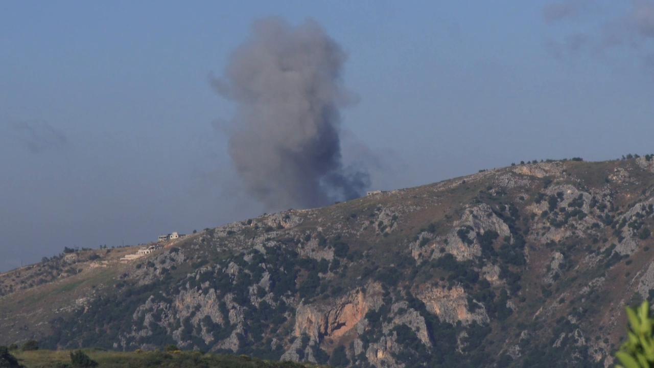 Video thumbnail for Lebanon: Smoke rises over southern Lebanon after Israeli airstrikes despite ceasefire.