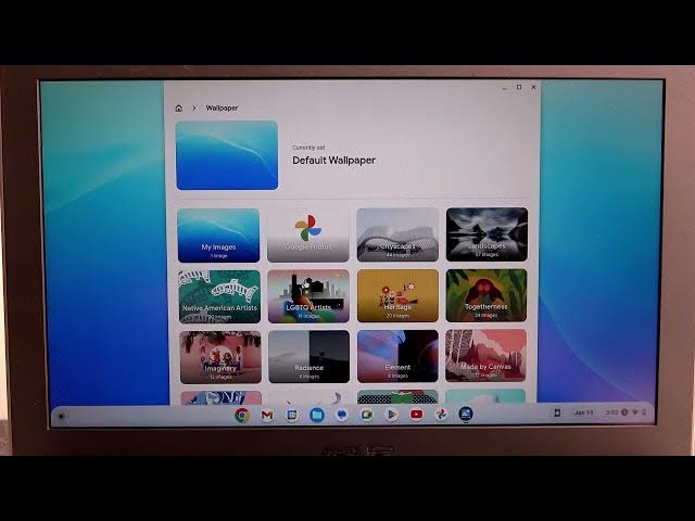 Video thumbnail for Asus Chromebook Flip C214 How To Change Wallpaper