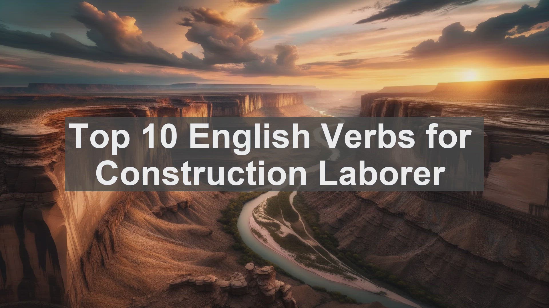'Video thumbnail for Top 10 English Verbs for Construction Laborer'