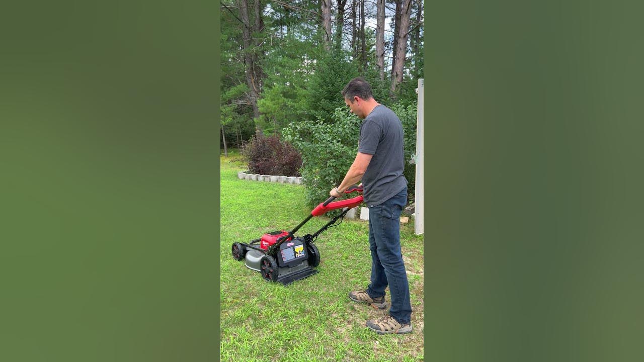 'Video thumbnail for Can the Milwaukee M18 FUEL Lawnmower mow 2/3rds Acre on a charge? #shorts'