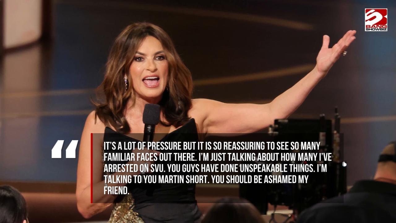 Video thumbnail for Emmy Awards: Mariska Hargitay mocks own career in opening monologue
