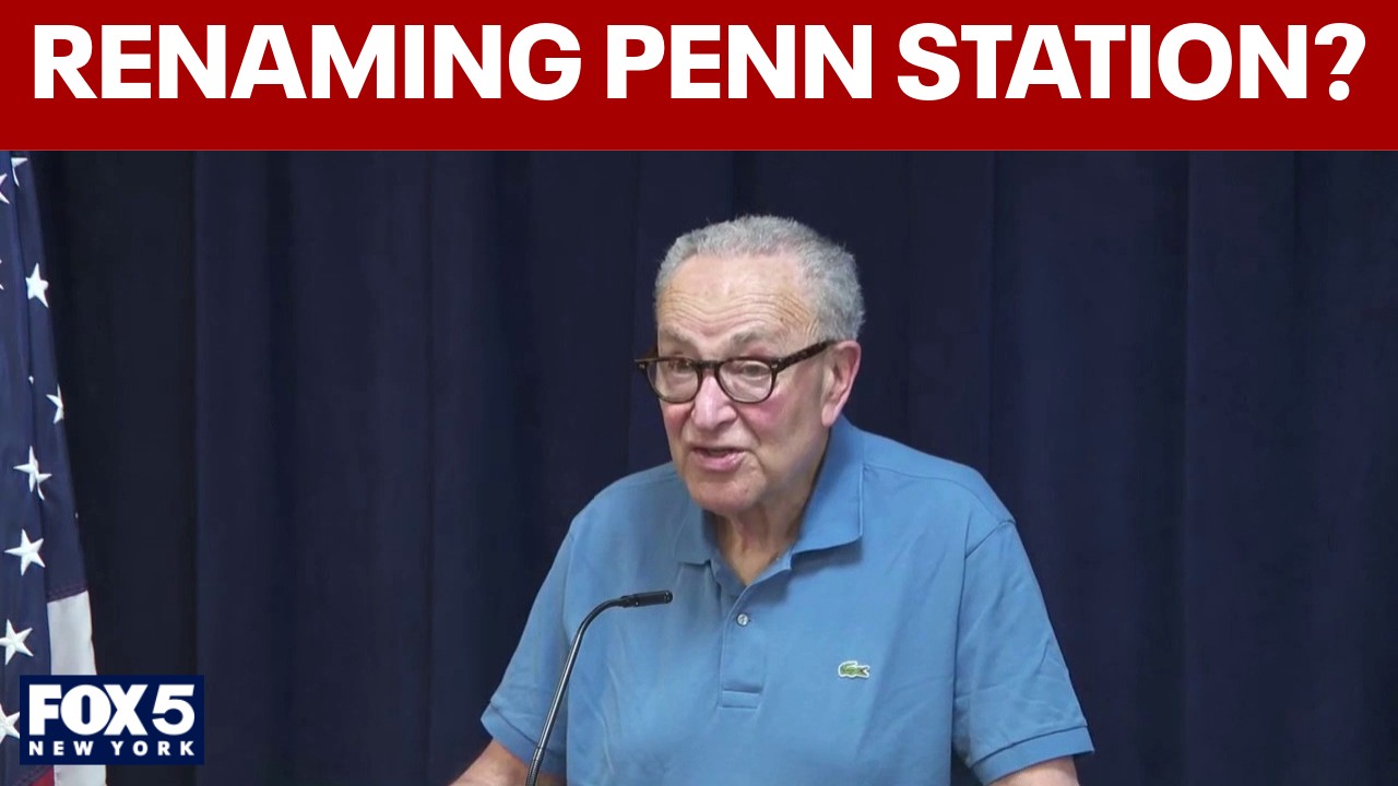Video thumbnail for Schumer says he'll block push to rename Penn Station after Trump
