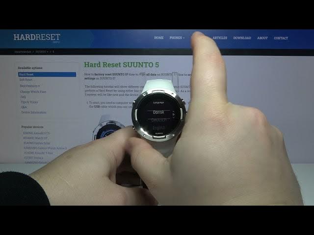 Video thumbnail for How to Change Language in SUUNTO 5 – List of Language