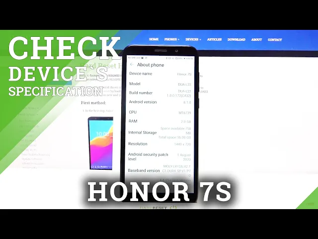 Video thumbnail for How to Locate Specifications of Honor 7S – Find Device Specifications