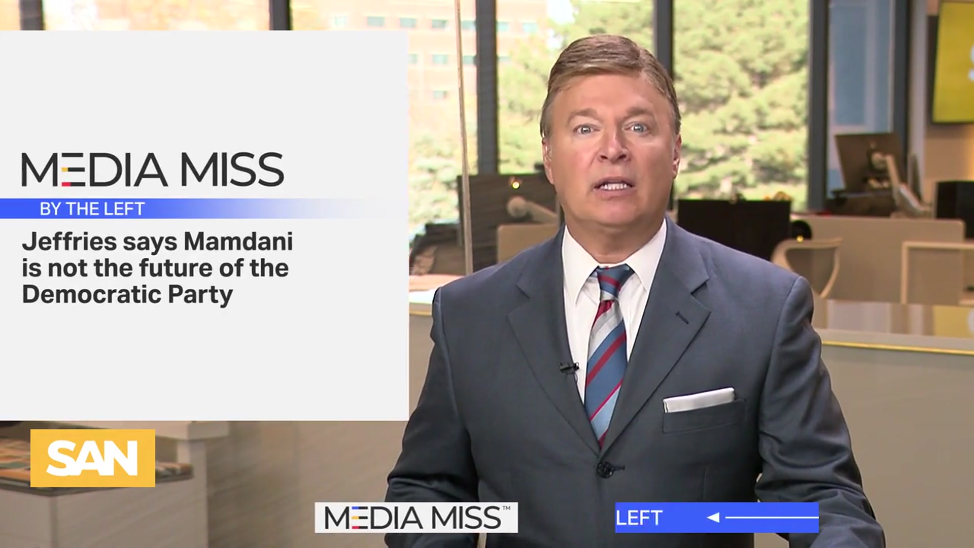 'Video thumbnail for Jeffries says Mamdani isn’t the future of the Democratic party; report raises WH ballroom corruption concerns'