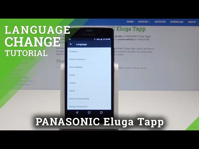 Video thumbnail for How to Change Language in PANASONIC Eluga Tapp