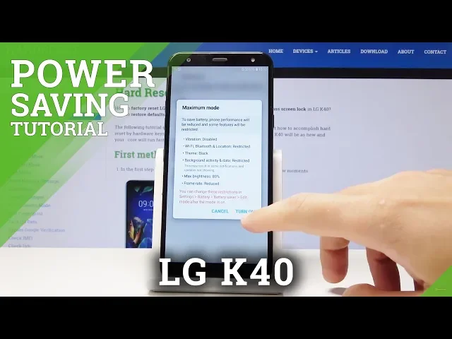 Video thumbnail for How to Extend Battery Life in LG K40 - Power Saving Mode