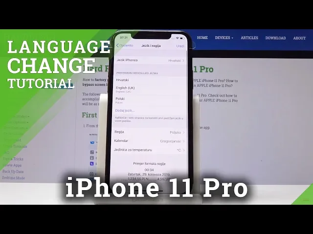 Video thumbnail for How to Change Language in iPhone 11 Pro - Language List