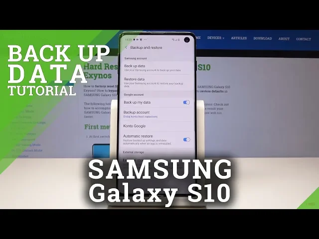 Video thumbnail for How to Enable Google Backup in SAMSUNG Galaxy S10 – Add Backup Account