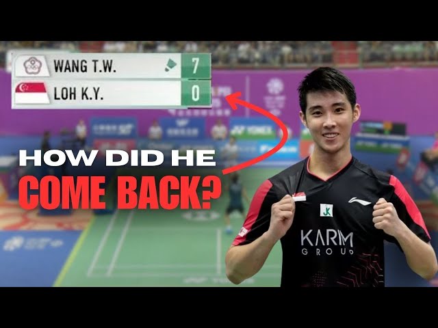 Video thumbnail for How Loh Kean Yew Came Back From A 7-0 Deficit At The 2025 Yonex Taipei Open
