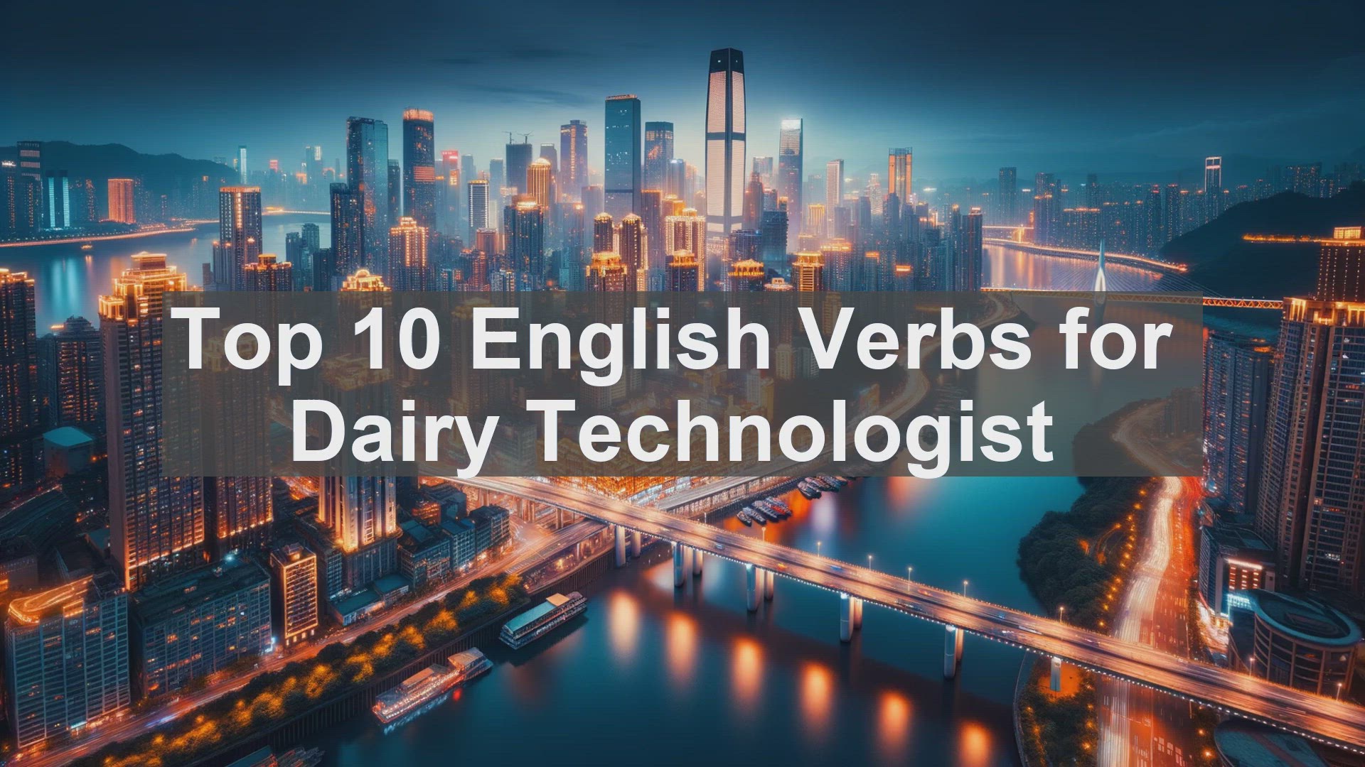 'Video thumbnail for Top 10 English Verbs for Dairy Technologist'